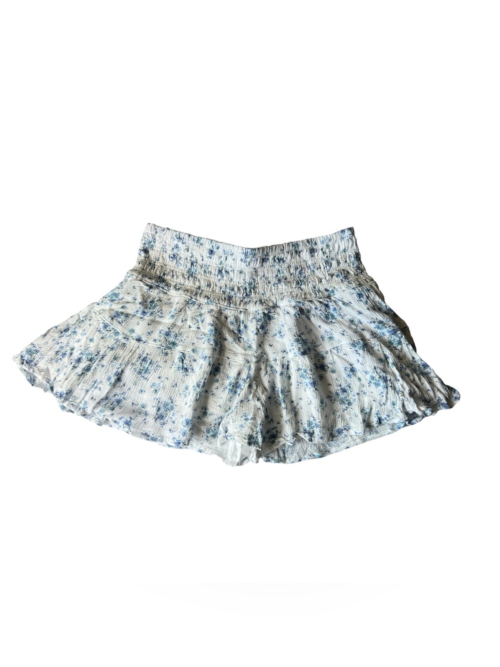 Garage White Skort with Blue Floral Print